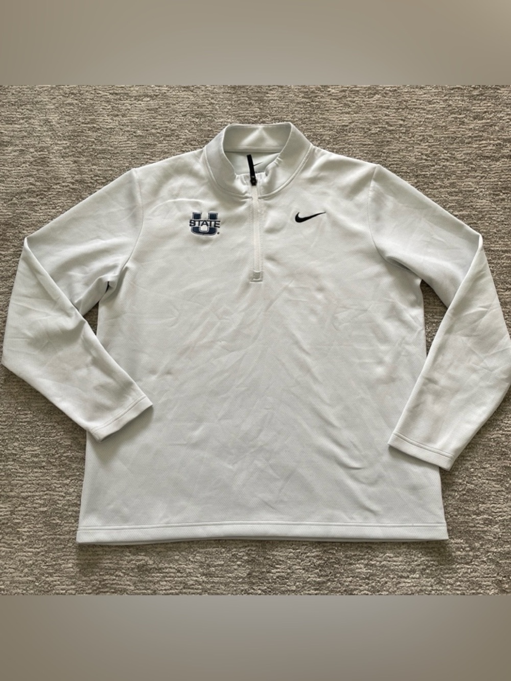 Nike Utah State Aggies 1/4-Zip Pullover Jacket Men’s Size XL Dri-Fit Long Sleeve